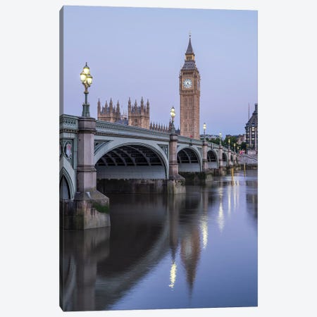 Westminster Bridge And Big Ben Clock Tower, London, United Kingdom Canvas Print #JNB2635} by Jan Becke Canvas Artwork