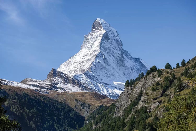 East And North Faces Of The Matterhorn Mountain In Summer