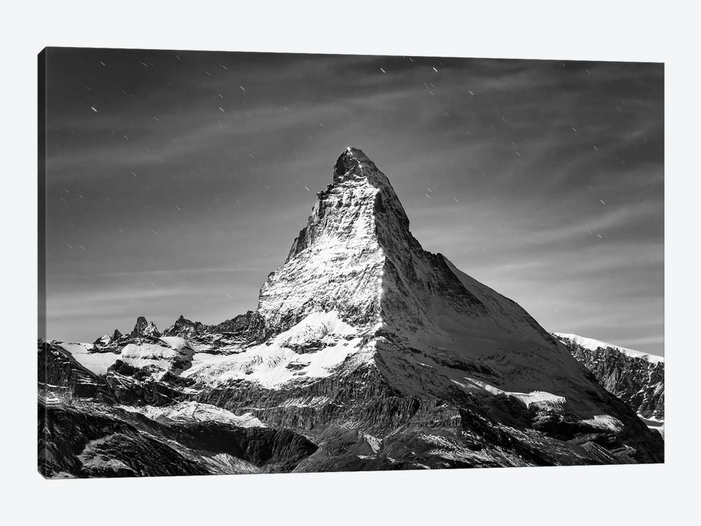 Matterhorn Black And White by Jan Becke 1-piece Canvas Artwork