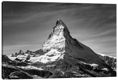 Matterhorn Black And White Canvas Art Print