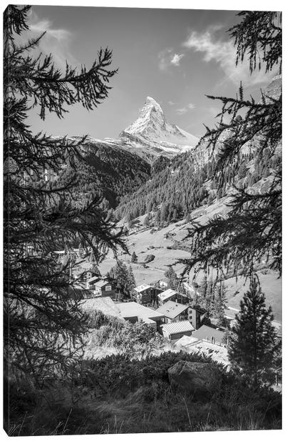 Matterhorn Mountain Seen From Zermatt, Switzerland Canvas Art Print - Jan Becke