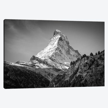 Matterhorn Mountain In Black And White, Zermatt, Switzerland Canvas Print #JNB2677} by Jan Becke Canvas Art