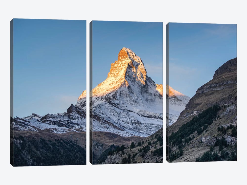 Matterhorn Peak At Sunrise by Jan Becke 3-piece Canvas Art Print