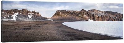 Deception Island Panorama, South Shetland Islands Canvas Art Print - Mountains Scenic Photography