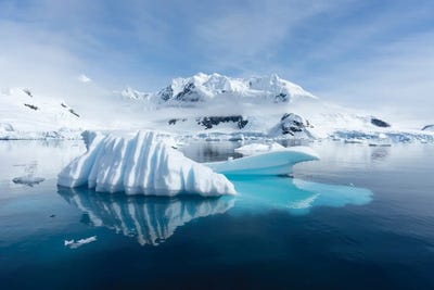 Icy Waters Around Paradise Bay, Antarctic Peninsula, Antarctica by Jan Becke canvas print