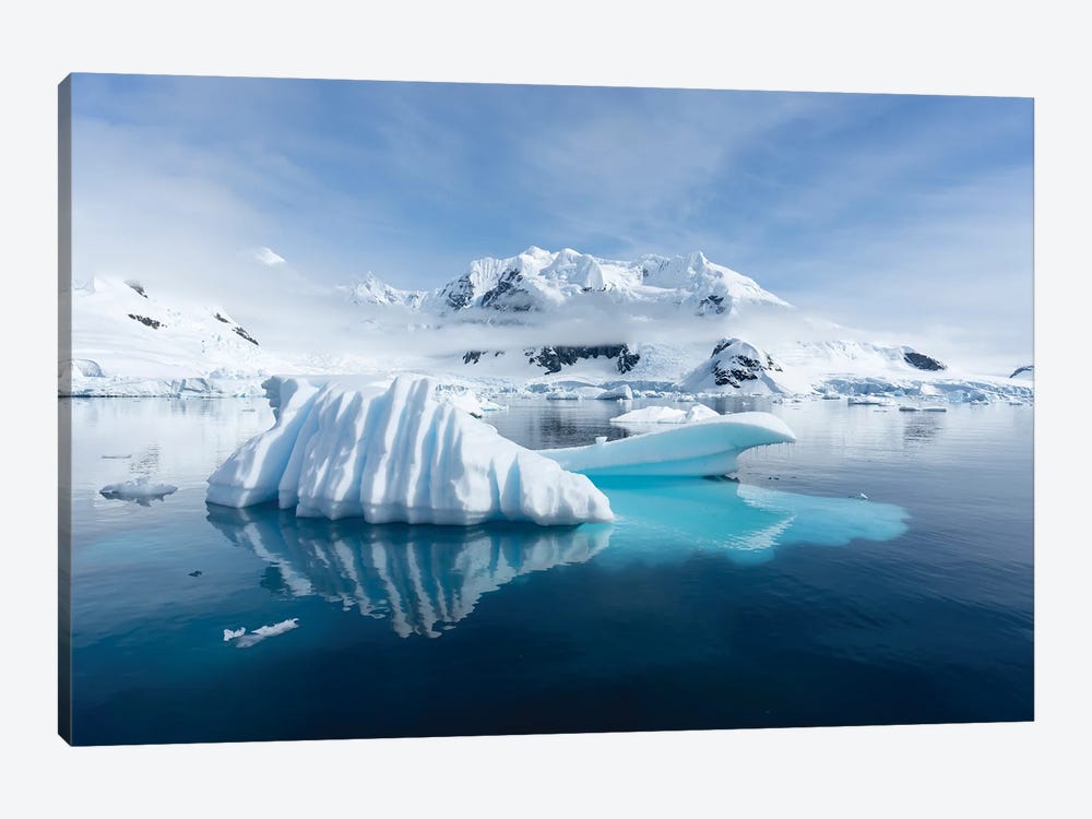 Icy Waters Around Paradise Bay, Antarctic Peninsula, Antarctica by Jan Becke 1-piece Canvas Print