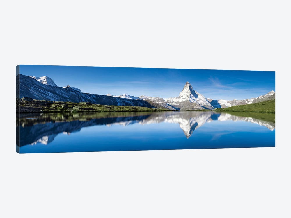 Panoramic View Of Stellisee And Matterhorn In Summer by Jan Becke 1-piece Canvas Art