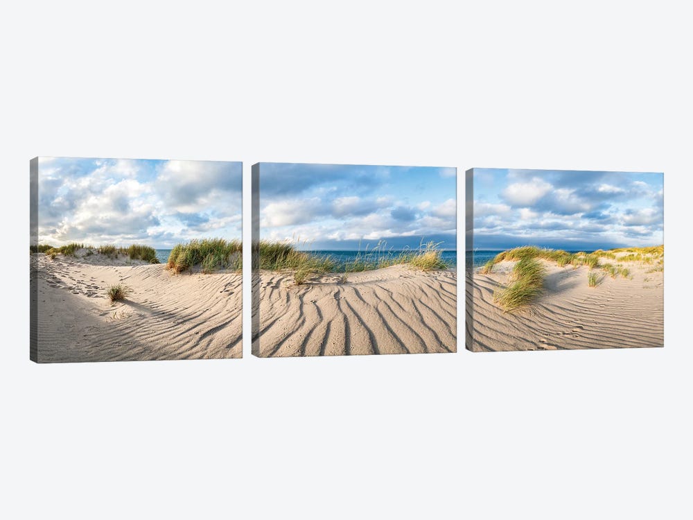 Sand Dunes At The North Sea Coast by Jan Becke 3-piece Art Print