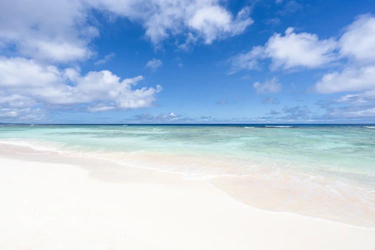 Beautiful Tropical Beach With Turquoise Water, Pacific Ocean, Guam, US Territory by Jan Becke wall art