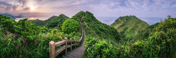 Taiwan: Bitou Cape Panorama At Sunset, Ruifang District, New Taipei, Taiwan, Republic Of China by Jan Becke