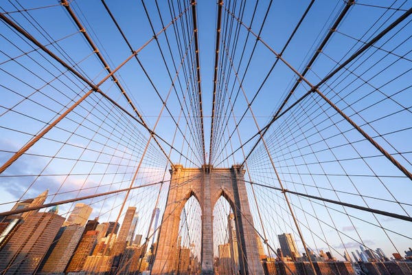 Brooklyn Bridge: Brooklyn Bridge Sunrise by Jan Becke