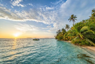 Sunrise In The Maldives by Jan Becke framed wall art