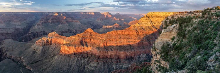 Mather Point Sunset Panorama, Grand Canyon South Rim, Arizona, USA