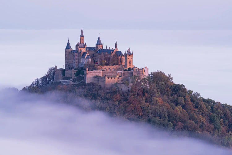 Castle In The Sky, Hohenzollern Castle, Swabian Jura, Baden-Württemberg, Germany
