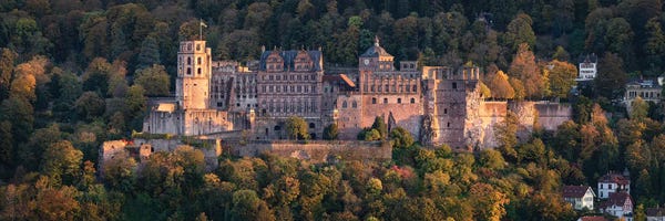 Castles & Palaces: Heidelberg Castle Panorama In Autumn Season, Baden-Württemberg, Germany by Jan Becke
