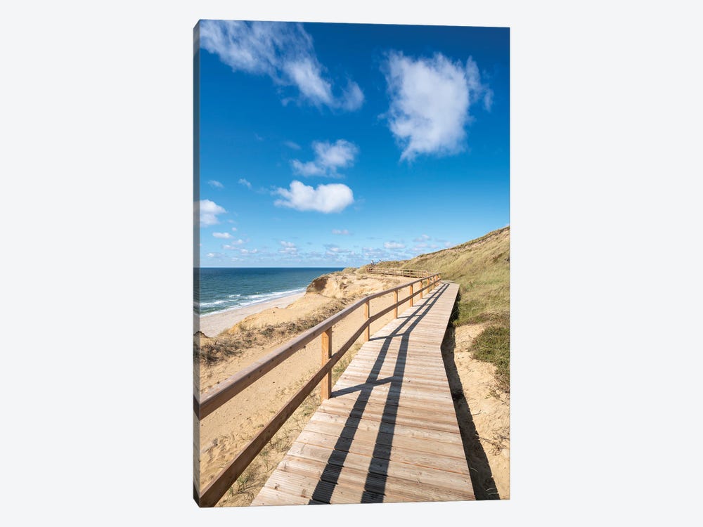 Wooden Boardwalk Along The Rotes Kliff On Sylt by Jan Becke 1-piece Canvas Print