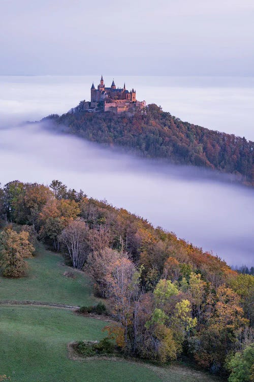 Early Morning Fog At Hohenzollern Castle, Swabian Jura, Germany