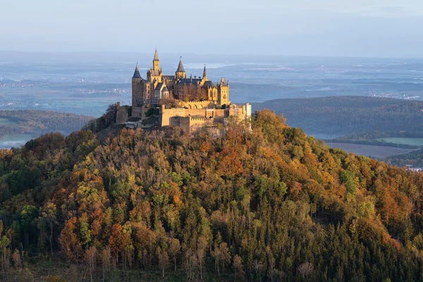 Castles & Palaces: Hohenzollern Castle In Autumn by Jan Becke