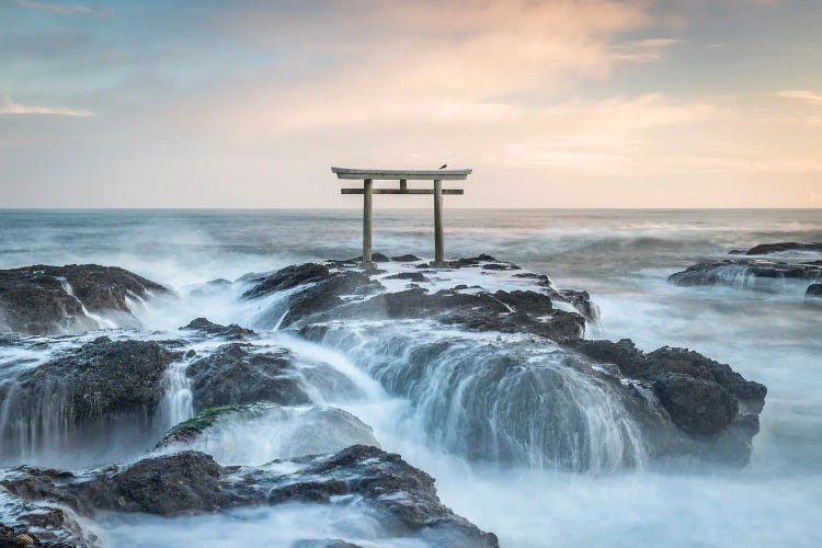Torii Gate In The Sea, Oarai, Ibaraki Prefecture, Japan