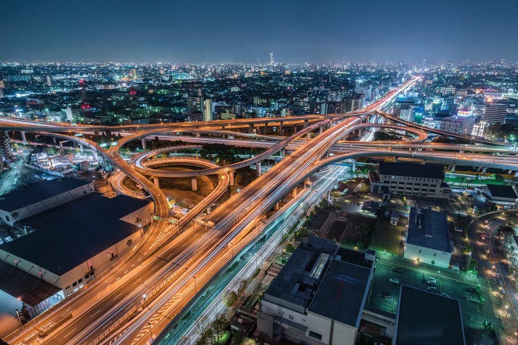 Osaka At Night by Jan Becke wall art
