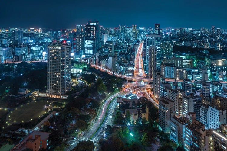 Tokyo At Night by Jan Becke wall art