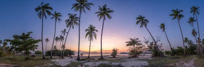Palm Beach Sunset Panorama, Koh Samui (Ko Samui), Thailand by Jan Becke multi panel art