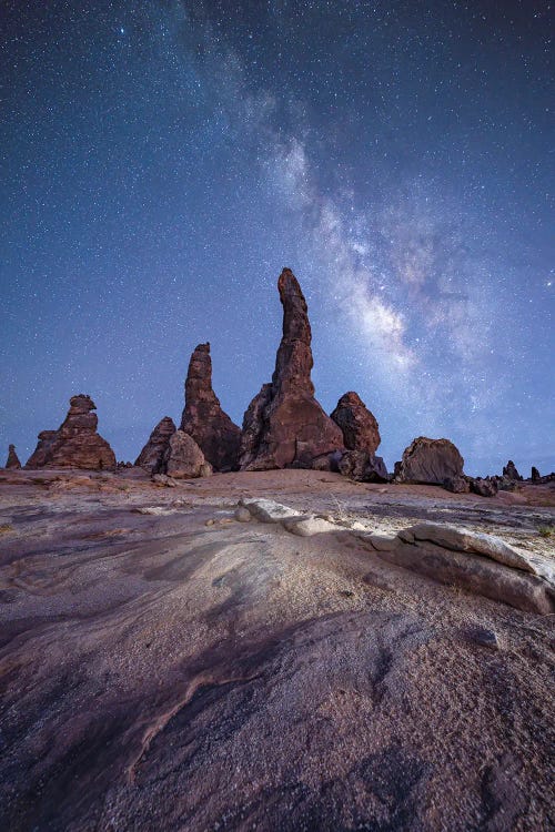 Rock Formations At Night, Al Gharameel, Al-Ula, Saudi Arabia