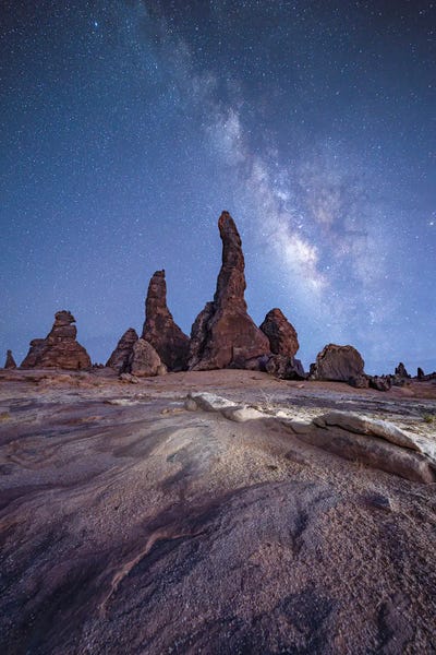 Rock Formations At Night, Al Gharameel, Al-Ula, Saudi Arabia
