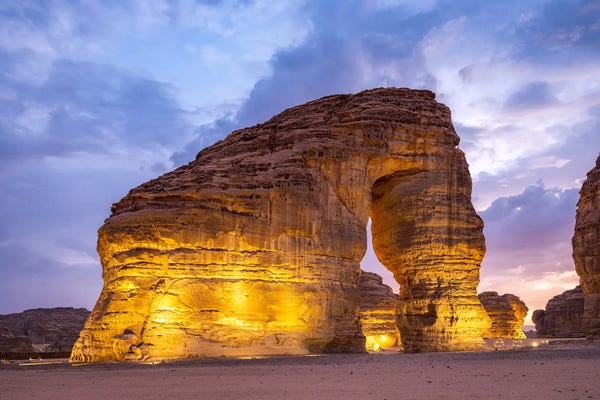 Saudi Arabia: Elephant Rock At Sunset, Al-Ula, Saudi Arabia by Jan Becke