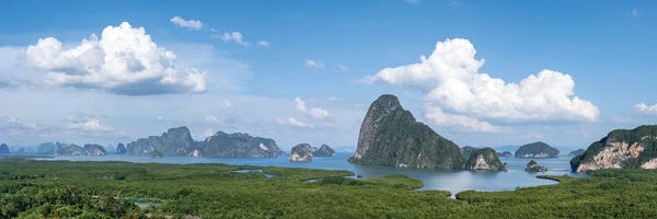 Thailand: Phang Nga Bay Panorama In Summer, Samet Nangshe Viewpoint, Thailand by Jan Becke