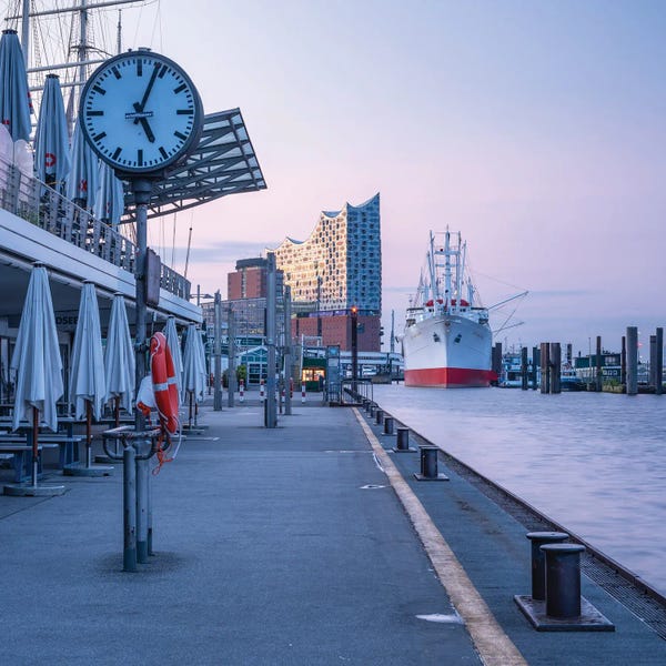 Port Of Hamburg With Elbphilharmonie Concert Hall, Germany