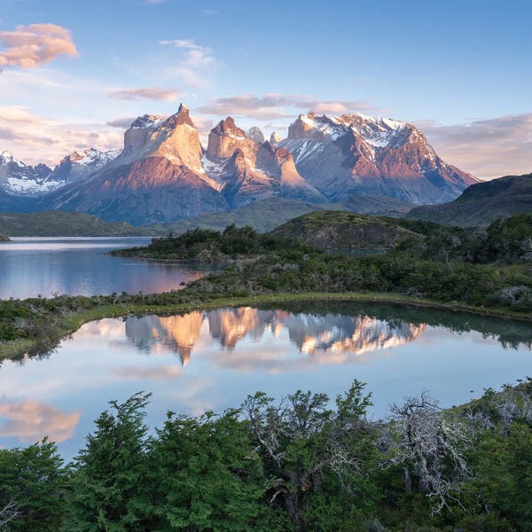 Cuernos Del Paine And Lake Pehoé, Patagonia, Torres Del Paine National Park, Chile