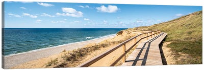 Panoramic View Of The Rotes Kliff On Sylt Canvas Art Print - Sylt Art