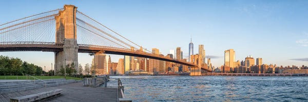 Famous Bridges: Brooklyn Bridge Sunrise Panorama, New York City, USA by Jan Becke