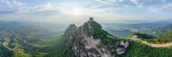 Aerial Panorama Of The Simatai Section Of The Great Wall Of China