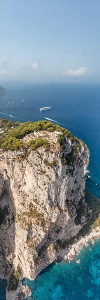 Cliffs: Aerial View Of Monte Tiberio (Mount Tiberio), Capri Island, Campania, Italy by Jan Becke