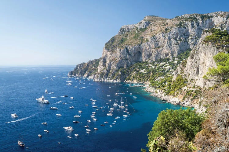 View Of Marina Grande (Capri Harbor), Capri Island, Gulf Of Naples, Campania, Italy by Jan Becke canvas print