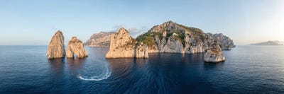 Aerial Panorama Of Capri Island With View Of Faraglioni Rocks, Gulf Of Naples, Campania, Italy by Jan Becke acrylic art print