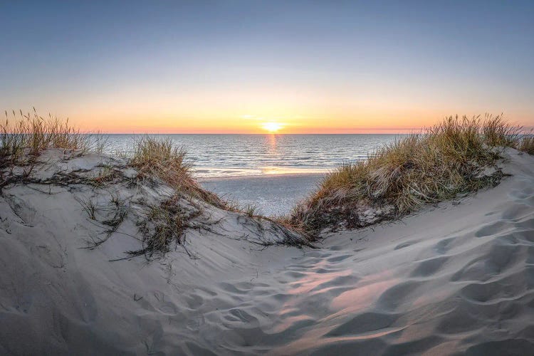 Sunset At The Dune Beach, North Sea, Sylt by Jan Becke wall art