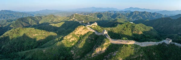 The Seven Wonders Of The World: Aerial View Of The Great Wall Of China Near Jinshanling, Hebei Province, China by Jan Becke