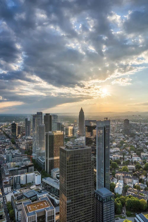 Central Business District (Bankenviertel) In Frankfurt Am Main, Hesse, Germany by Jan Becke wall art