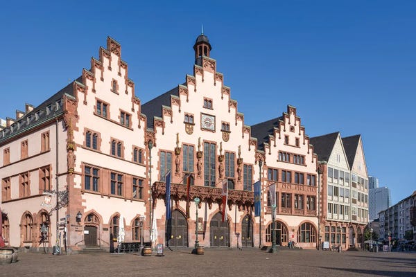 German Half-Timbered House Architecture, Römerberg, Frankfurt Am Main, Hesse, Germany