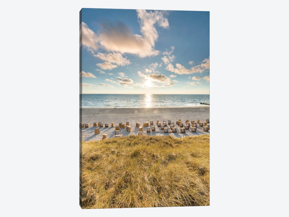 Beach Chairs At Kampen Beach, North Sea, Sylt by Jan Becke 1-piece Canvas Print