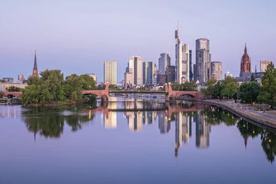 Frankfurt Am Main Skyline With Central Business District (Bankenviertel), Hesse, Germany by Jan Becke canvas print