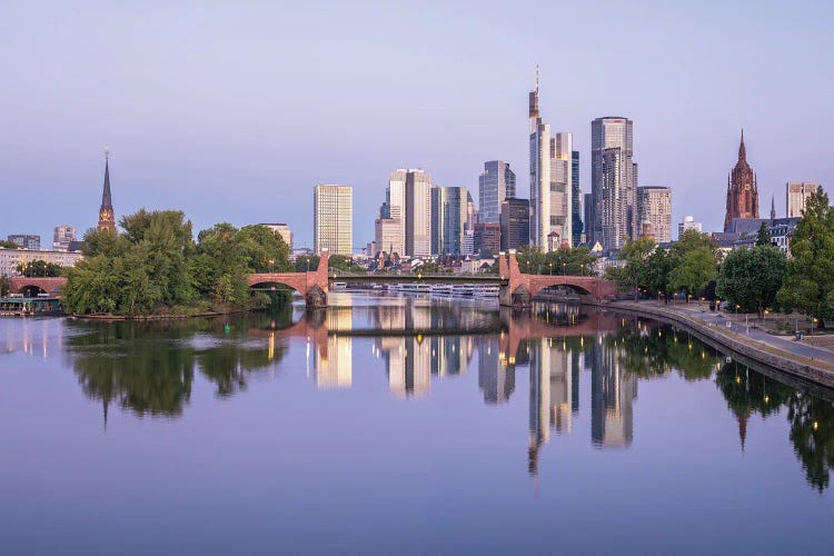 Frankfurt Am Main Skyline With Central Business District (Bankenviertel), Hesse, Germany by Jan Becke canvas print