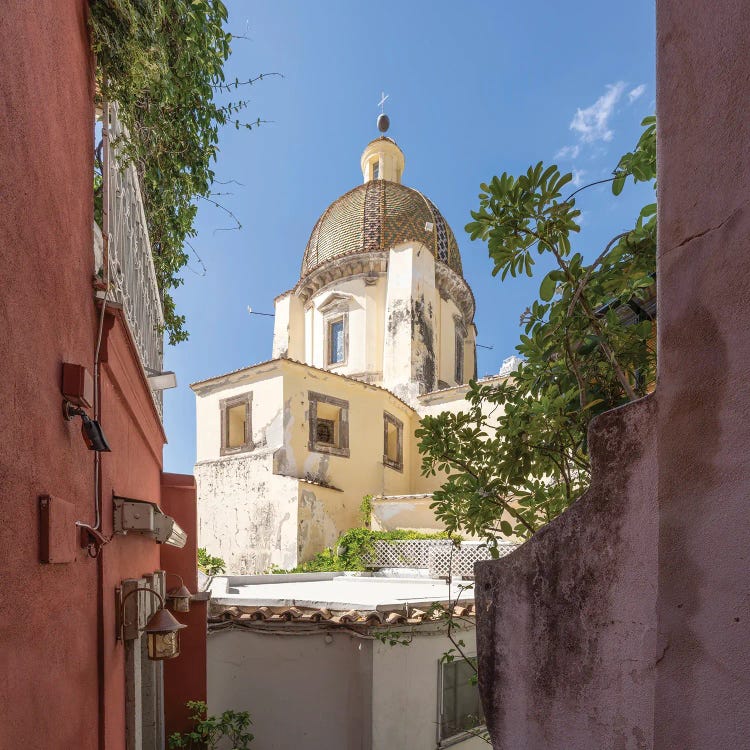 Historic Santa Maria Assunta Church In Positano, Italy