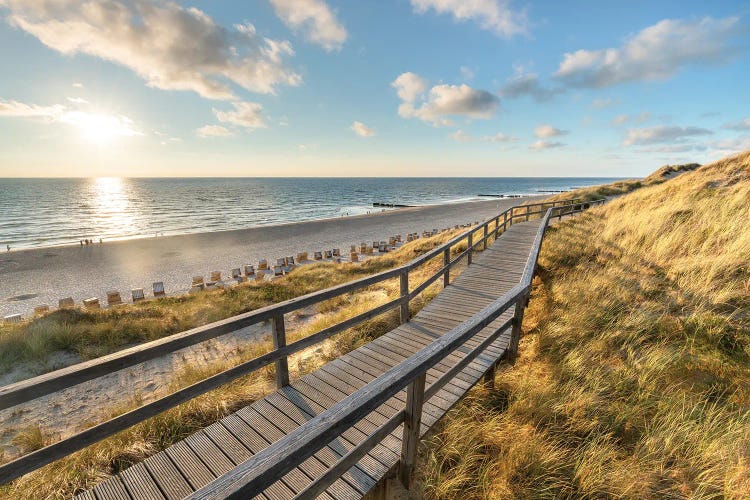 Sunset At The Rotes Kliff On Sylt by Jan Becke wall art