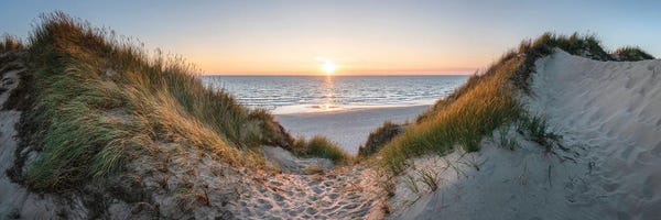 Beach Sunrises & Sunsets: Dune Panorama At Sunset by Jan Becke