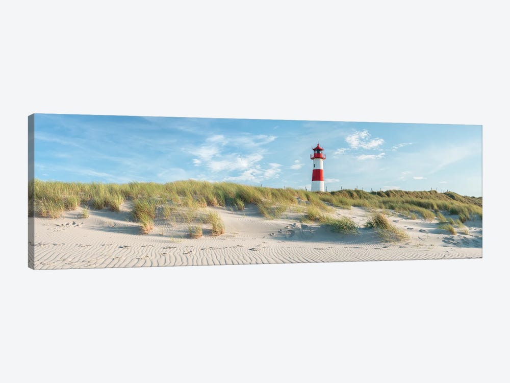 Sylt Panorama With Lighthouse List Ost by Jan Becke 1-piece Canvas Art