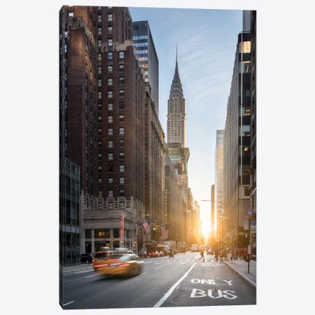Fifth Avenue With Chrysler Building Canvas Print #JNB31} by Jan Becke Canvas Wall Art